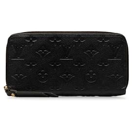 Louis Vuitton-Monogram Empreinte Zippy Wallet-Black