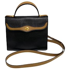 Dior-Leather Handbag-Black