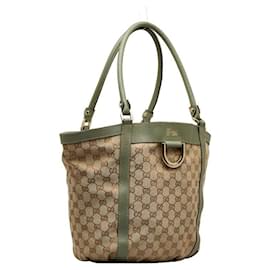 Gucci-GG Canvas Abbey D-Ring Tote Bag-Brown