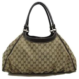 Gucci-GG Canvas Abbey D-Ring Tote Bag-Brown