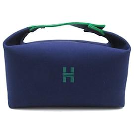 Hermès-Toile Bride-A-Brac Travel Case GM-Blue