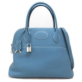 Hermès-Clemence Bolide 31-Azul