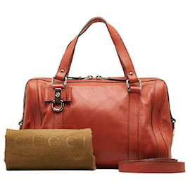Gucci-Medium Duchessa Leather Boston Bag-Pink