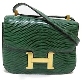 Hermès-Constance Leather Crossbody Bag-Green