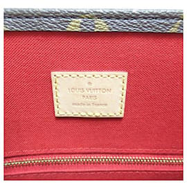 Louis Vuitton-Monogrammierte Sac Plat PM-Braun