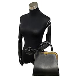 Dior-Leather Vintage Doctor Bag-Black
