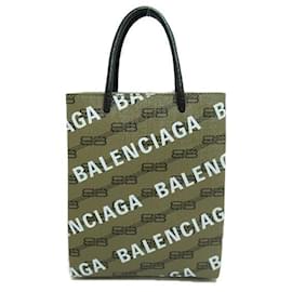 Balenciaga-Cabas à logo monogramme BB-Marron
