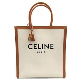 Céline-Vertikale Cabas-Tasche-Weiß