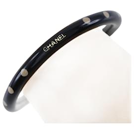 Chanel-Bracelet à logo en plastique-Noir