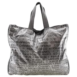 Chanel-Canvas Unlimited Tote Bag-Silvery