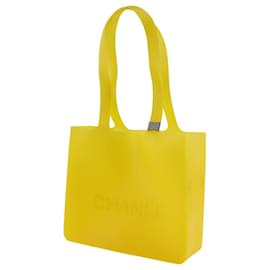 Chanel-Bolsa de tela de goma de gelatina-Amarillo