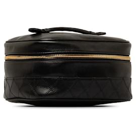Chanel-Leather Vanity Bag-Black