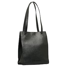 Chanel-Logo Tote Bag-Black