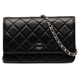 Chanel-CC Quilted Leather Single Flap Bag-Black