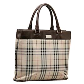 Burberry-Nova Check Handbag-Brown