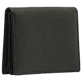 Bulgari-Leather Card Holder Wallet-Black