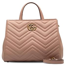 Gucci-GG Marmont Matelasse Tote Bag-Pink