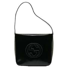 Gucci-Vintage Soho Leather Shoulder Bag-Black