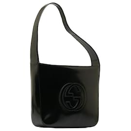 Gucci-Vintage Soho Leather Shoulder Bag-Black