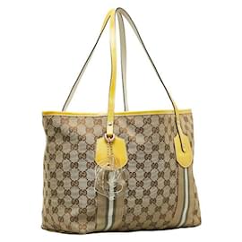 Gucci-GG Canvas Jolly Tote Bag-Brown