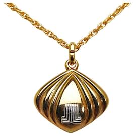 Lanvin-Gold Plated Pendant Necklace-Golden