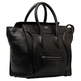 Céline-Grand sac cabas en cuir-Noir