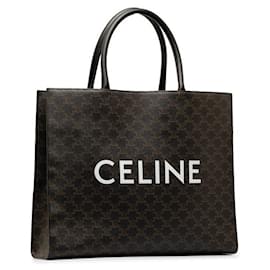 Céline-Bolso shopper horizontal con logo Triomphe-Negro