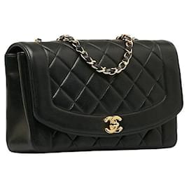 Chanel-Diana Flap Crossbody Bag-Black