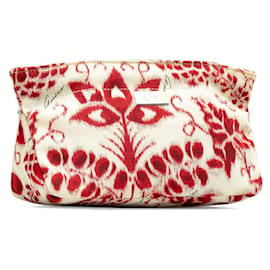 Gucci-Floral Print Canvas Cosmetic Pouch-White