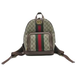 Gucci-GG Supreme Ophidia  Backpack-Brown