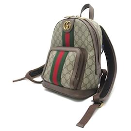Gucci-GG Supreme Ophidia  Backpack-Brown