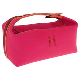 Hermès-Toile Bride-A-Brac Travel Case-Pink