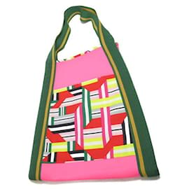 Hermès-Strandtasche aus Segeltuch-Pink