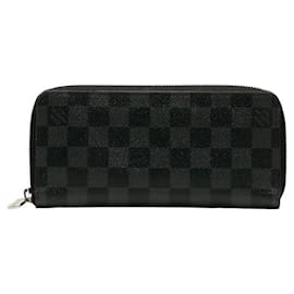 Louis Vuitton-Damier Graphite Zippy Long Wallet-Black