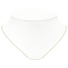Tiffany & Co-18k Gold T Smile Pendant Necklace-Golden
