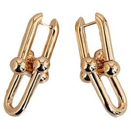 Tiffany & Co-18k Gold HardWear Large Link Earrings-Golden