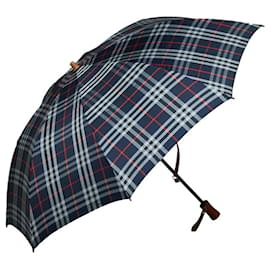 Burberry-Karierter Regenschirm-Schwarz