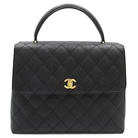 Chanel-Bolsa CC Caviar-Preto
