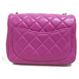 Chanel-CC Mini Matelasse Flap Bag-Purple