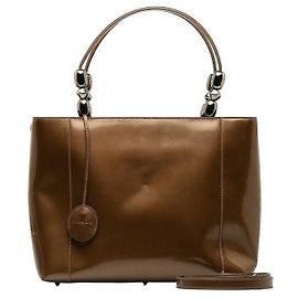 Dior Borsa tote in vernice Malice Marrone