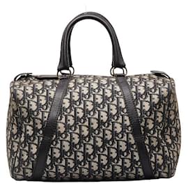 Dior-Mini borsa Boston obliqua in tela-Marrone