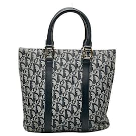Dior-Schräge Handtasche aus Canvas mit D-Ring-Schwarz