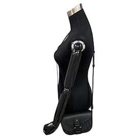 Dior-Bolso bandolera mini Saddle oblicuo-Negro