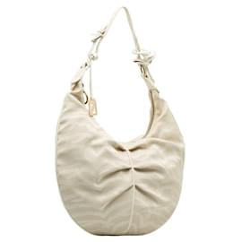 Fendi-Canvas Shoulder Bag-White