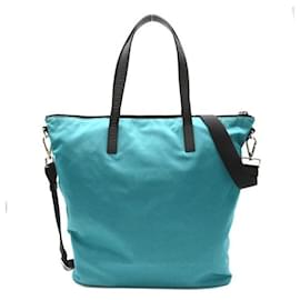 Prada-Tessuto Zip Tote Bag-Blue