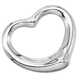 Tiffany & Co-Silver Open Heart Pendant-Silvery