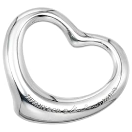 Tiffany & Co-Silver Open Heart Pendant-Silvery