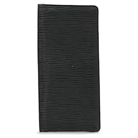 Louis Vuitton-Epi Porte-Cartes Bifold Wallet-Black