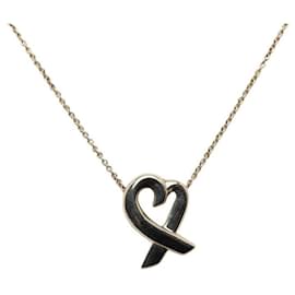 Tiffany & Co-Silver Loving Heart Pendant Necklace-Silvery