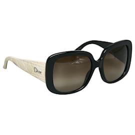 Dior-Óculos de Sol Grandes Cannage-Preto